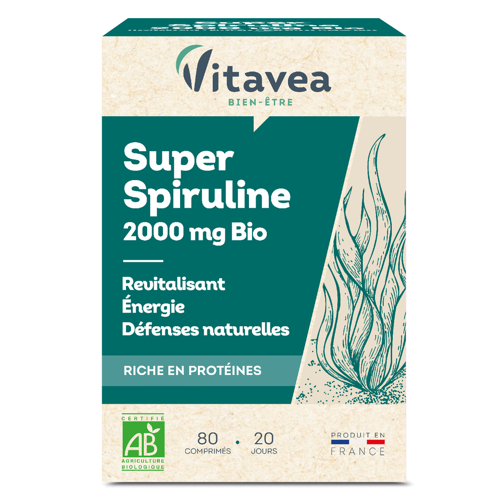 Vitavea Bien-être Super Spiruline BIO 2000mg