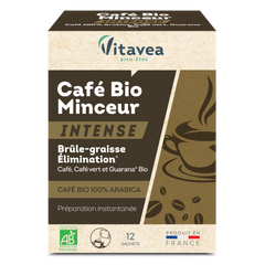 Café BIO Minceur Intense VITAVEA Bien-être, un complément alimentaire en sachets pour une cure de 12 jours.